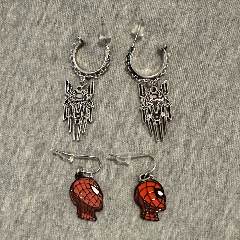 Two Spider-Man Earring Sets